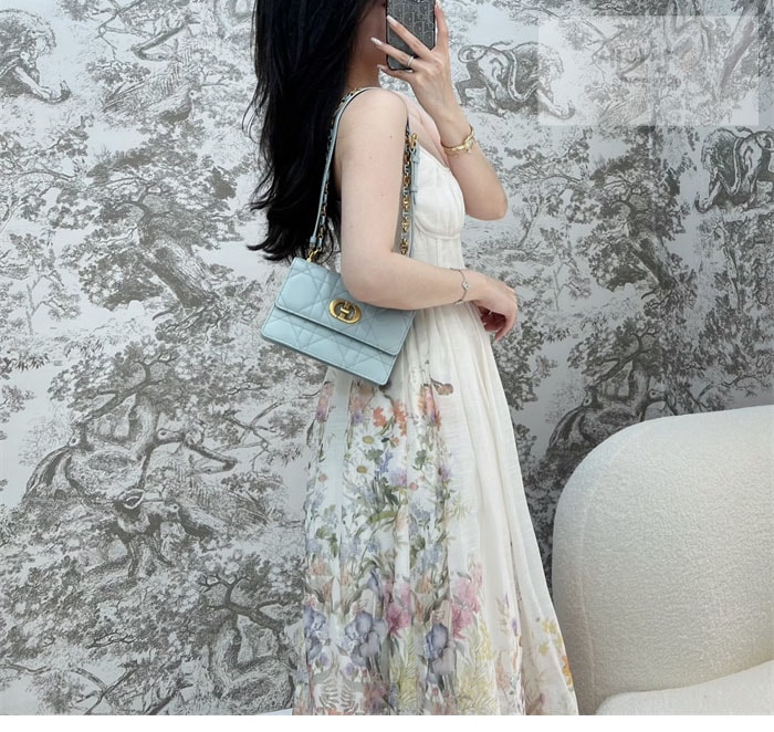D I O R 디올 미스 카로 미니 백 클라우드 블루 매크로까나쥬 Bag 1번 이미지