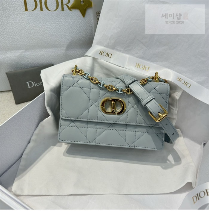 D I O R 디올 미스 카로 미니 백 클라우드 블루 매크로까나쥬 Bag 9번 이미지