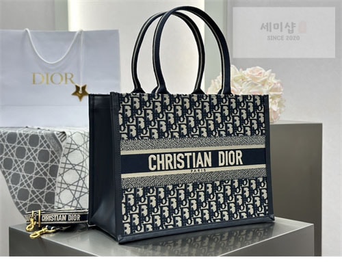 D I O R 디올 북 토트백 미디엄 오블리크 블루 Bag 4번 이미지