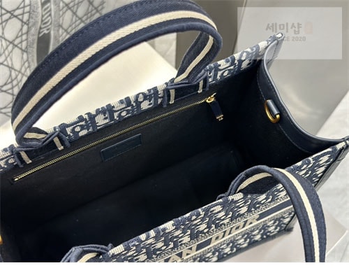 D I O R 디올 북 토트백 미디엄 오블리크 블루 Bag 1번 이미지