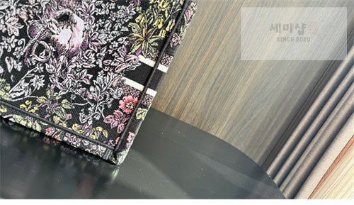 D I O R 디올 북 토트백 스몰 밀레피오리 유니콘 블랙 멀티 Bag 9번 이미지
