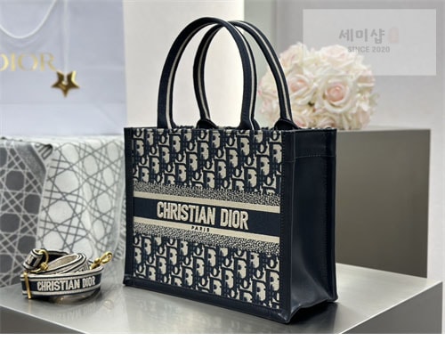 D I O R 디올 북 토트백 스몰 오블리크 블루 Bag 8번 이미지
