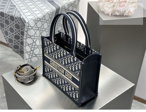 D I O R 디올 북 토트백 스몰 오블리크 블루 Bag 1번 이미지