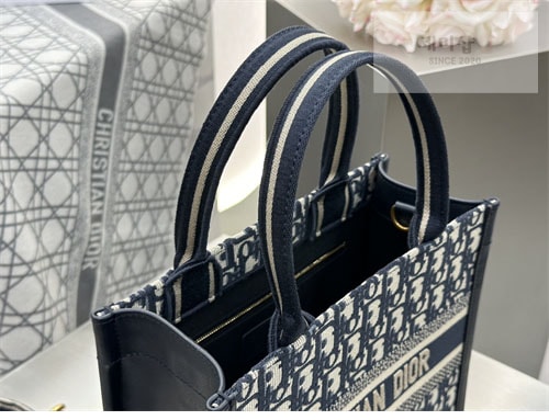 D I O R 디올 북 토트백 스몰 오블리크 블루 Bag 5번 이미지