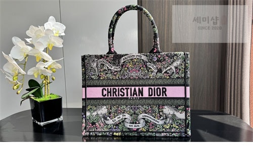 D I O R 디올 북 토트백 어라운드 더 월드 블랙 멀티 Bag 4번 이미지