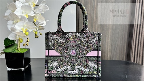 D I O R 디올 북 토트백 어라운드 더 월드 블랙 멀티 Bag 9번 이미지