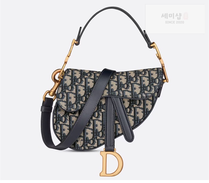D I O R 디올 새들 미니 스트랩 백 오블리크 자카드 Bag 8번 이미지