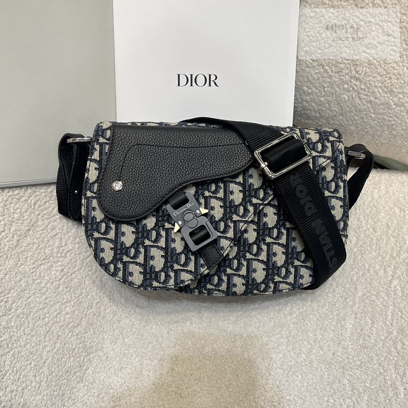 D I O R 디올 새들 스트랩 메신저백 베이지 오블리크 자카드 Bag 1번 이미지