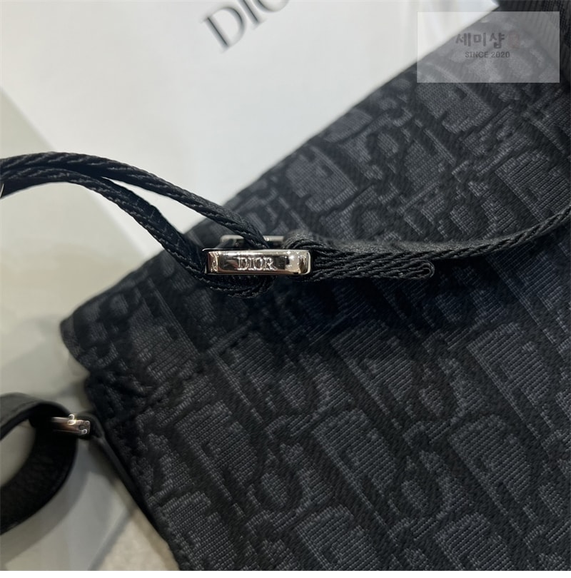 D I O R 디올 새들 스트랩 메신저백 블랙 오블리크 자카드 Bag 10번 이미지