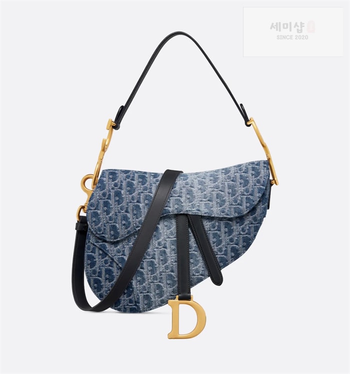 D I O R 디올 새들 스트랩 백 데님 오블리크 Bag 8번 이미지