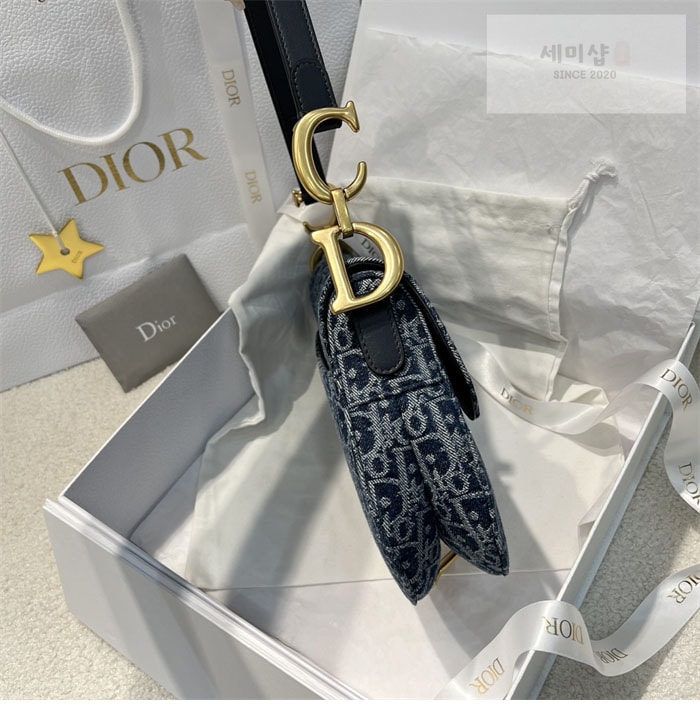 D I O R 디올 새들 스트랩 백 데님 오블리크 Bag 3번 이미지