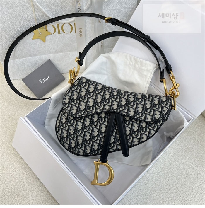 D I O R 디올 새들 스트랩 백 오블리크 자카드 Bag 14번 이미지