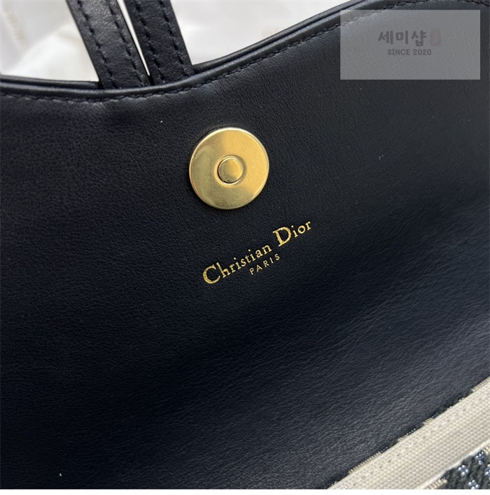 D I O R 디올 새들 체인 파우치 WOC 백 블루 오블리크 자카드 Bag 12번 이미지