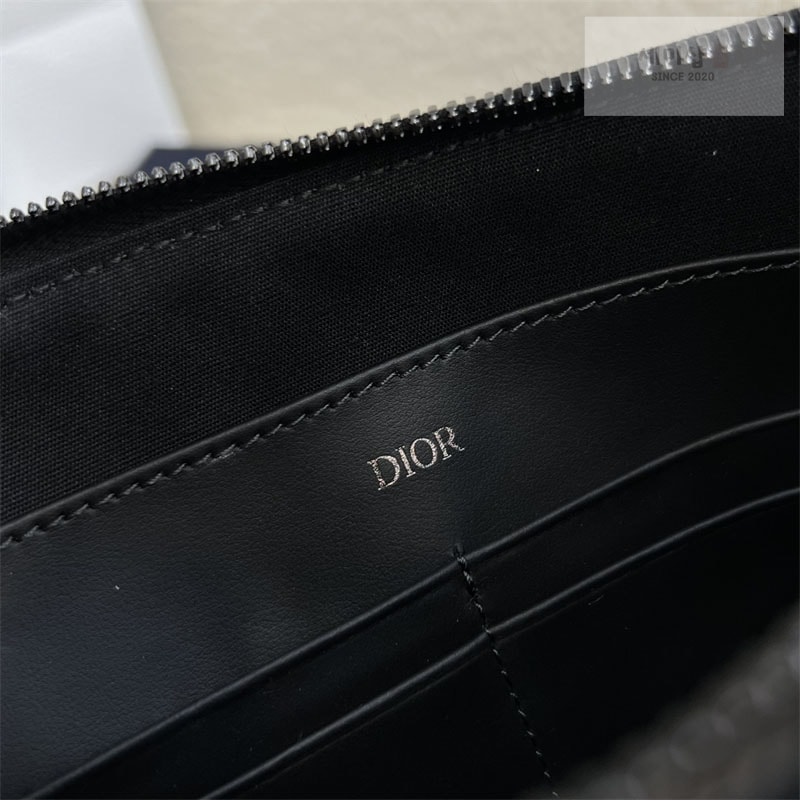 D I O R 디올 오블리크 새들 A5 파우치 클러치 백 블랙 Bag 18번 이미지