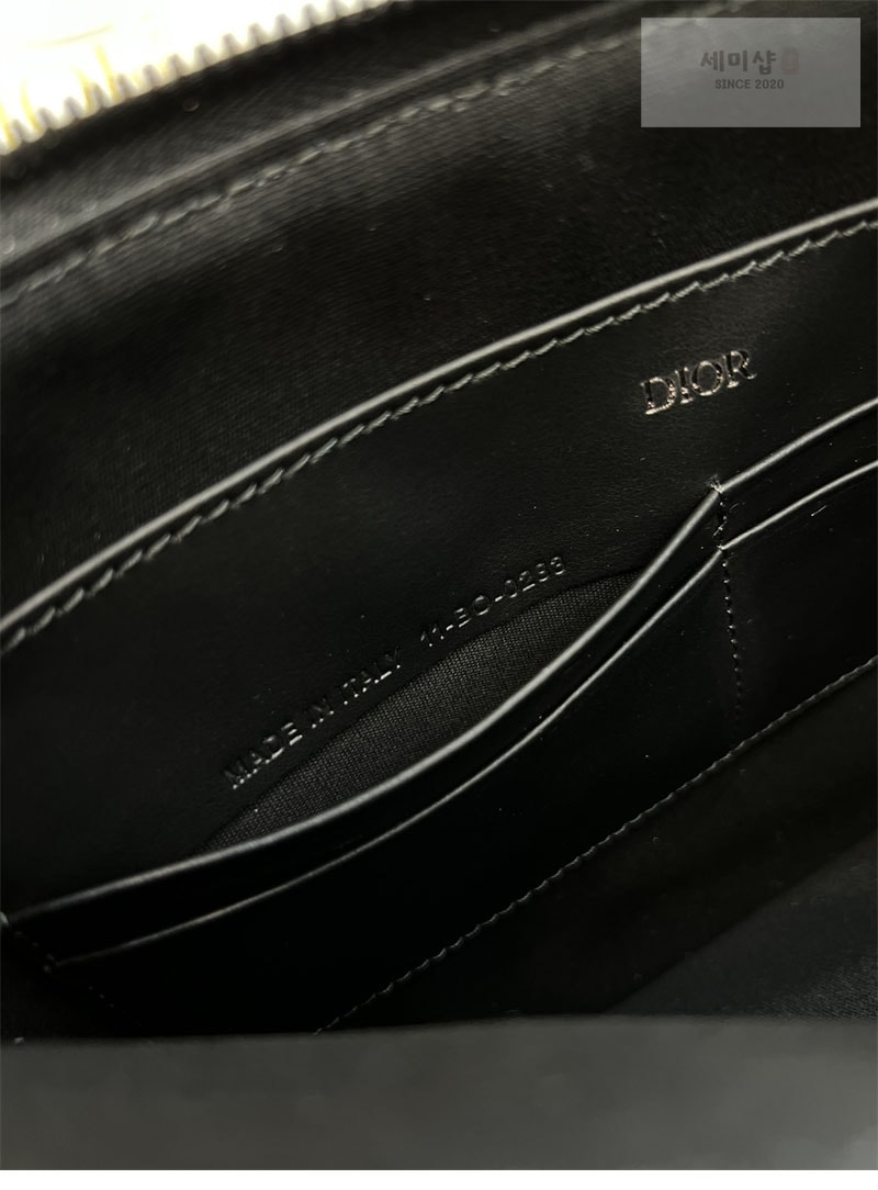 D I O R 디올 오블리크 새들 A5 파우치 클러치 백 블랙 Bag 10번 이미지