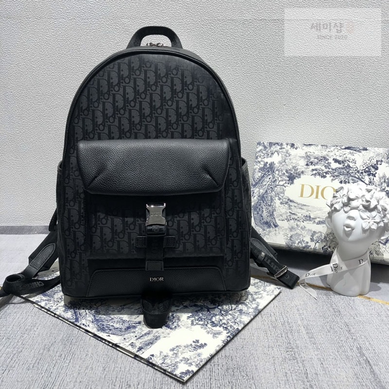D I O R 디올 익스플로러 오블리크 자카드 백팩 블랙 Bag 5번 이미지