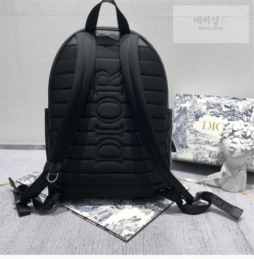 D I O R 디올 익스플로러 오블리크 자카드 백팩 블랙 Bag 4번 이미지