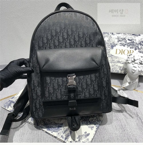 D I O R 디올 익스플로러 오블리크 자카드 백팩 블랙 Bag 1번 이미지