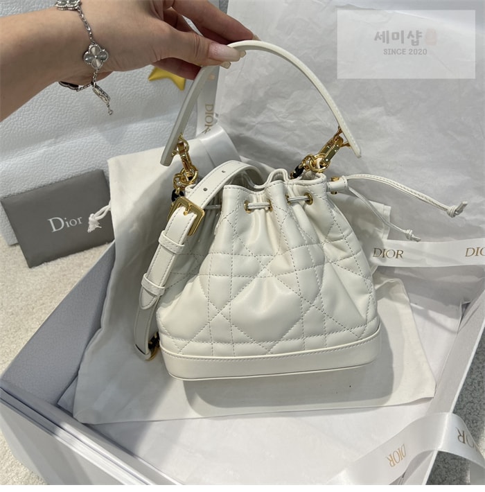 D I O R 디올 졸리 버킷백 스몰 매크로 까나쥬 라떼 Bag 12번 이미지