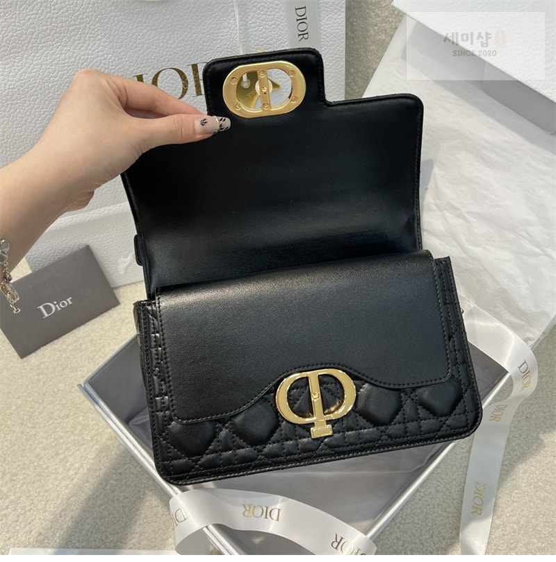 D I O R 디올 졸리 스몰 탑 핸들백 블랙 까나쥬 Bag 14번 이미지