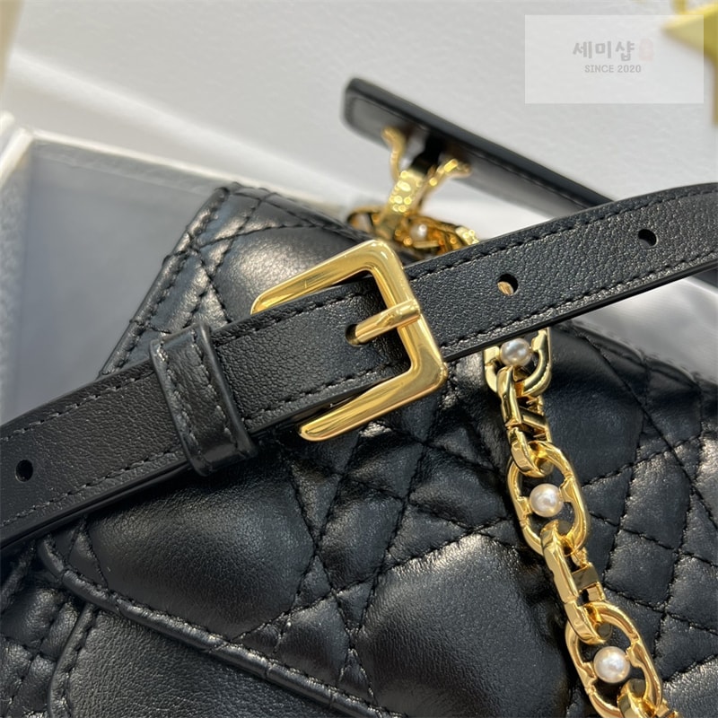 D I O R 디올 졸리 스몰 탑 핸들백 블랙 까나쥬 Bag 16번 이미지
