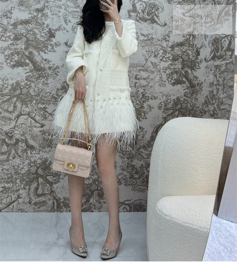 D I O R 디올 졸리 스몰 탑 핸들백 파우더 핑크 까나쥬 Bag 5번 이미지