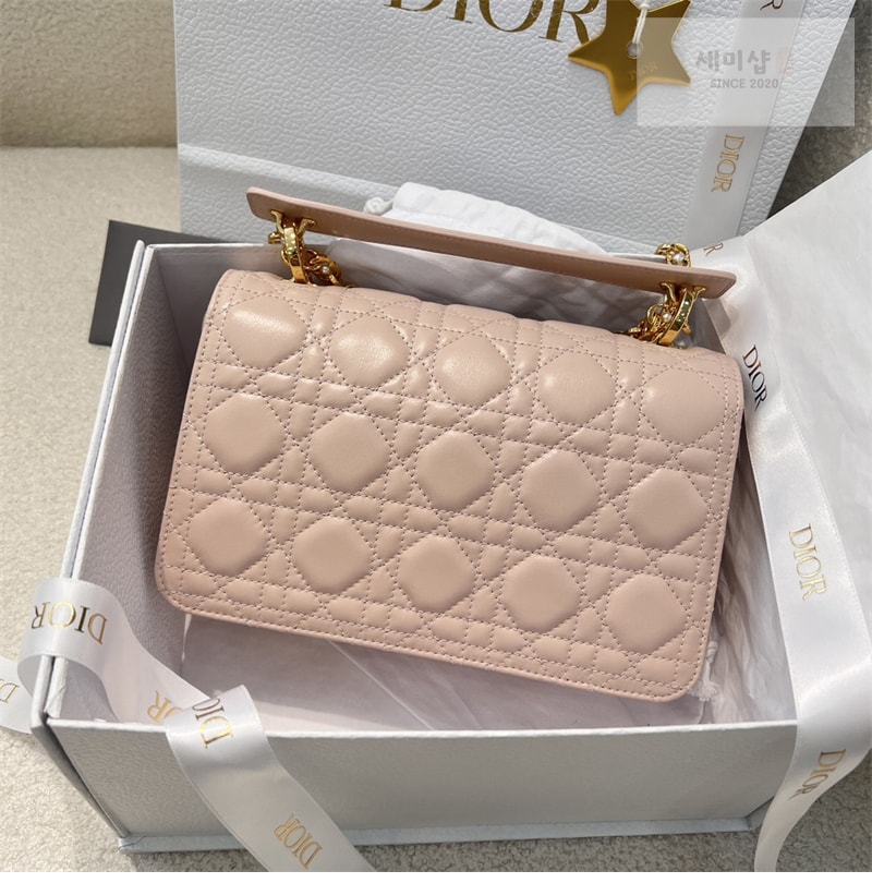 D I O R 디올 졸리 스몰 탑 핸들백 파우더 핑크 까나쥬 Bag 12번 이미지