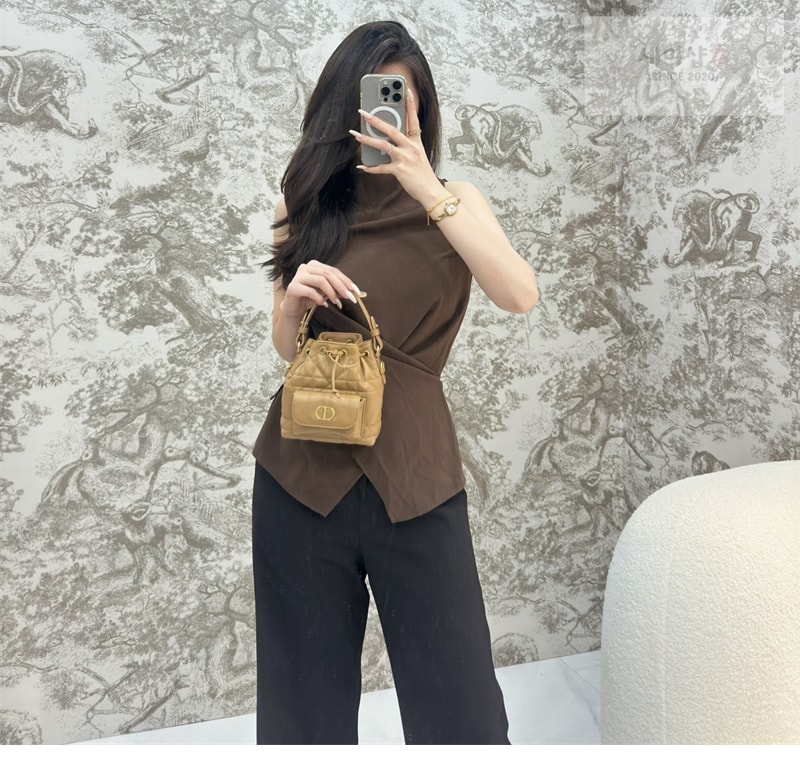 D I O R 디올 카로 나노 버킷백 매크로까나쥬 핑크 Bag 13번 이미지