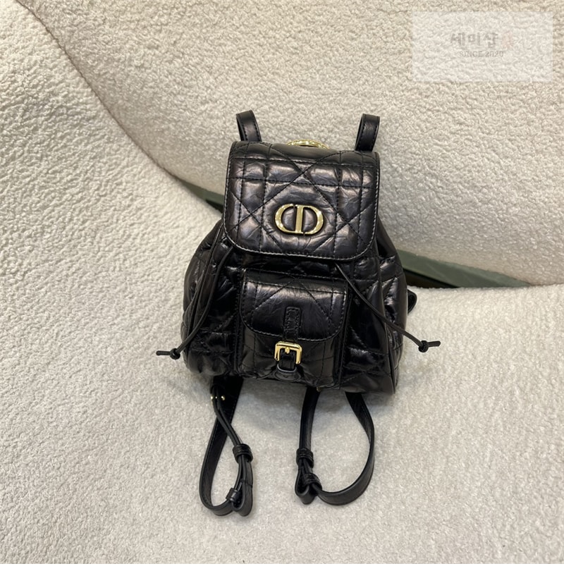 D I O R 디올 카로 스몰 백팩 블랙 매크로까나쥬 크링클 Bag 11번 이미지