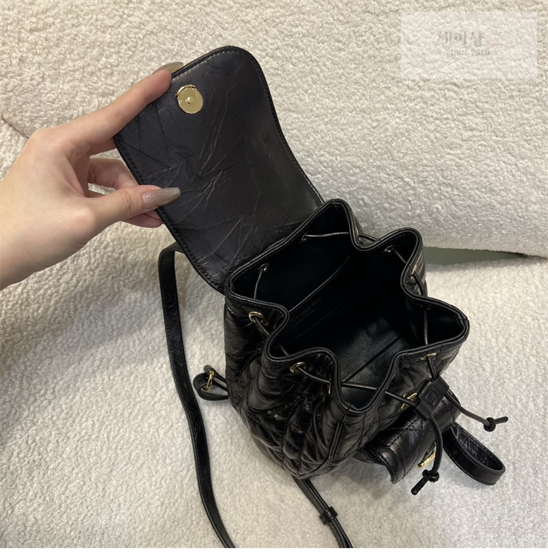 D I O R 디올 카로 스몰 백팩 블랙 매크로까나쥬 크링클 Bag 2번 이미지