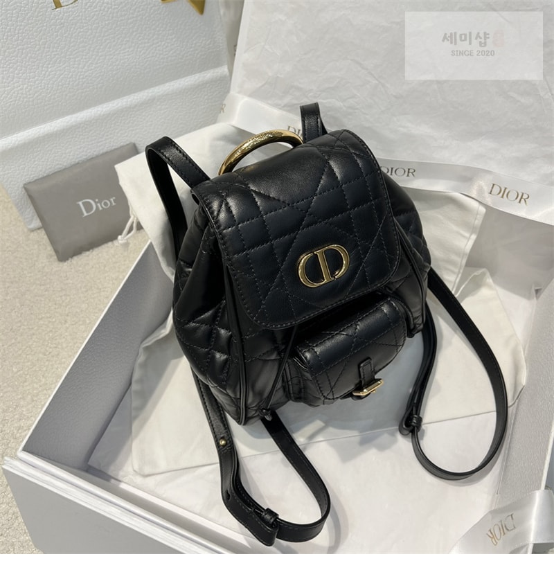 D I O R 디올 카로 스몰 백팩 블랙 매크로까나쥬 Bag 14번 이미지