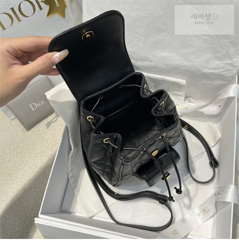 D I O R 디올 카로 스몰 백팩 블랙 매크로까나쥬 Bag 17번 이미지