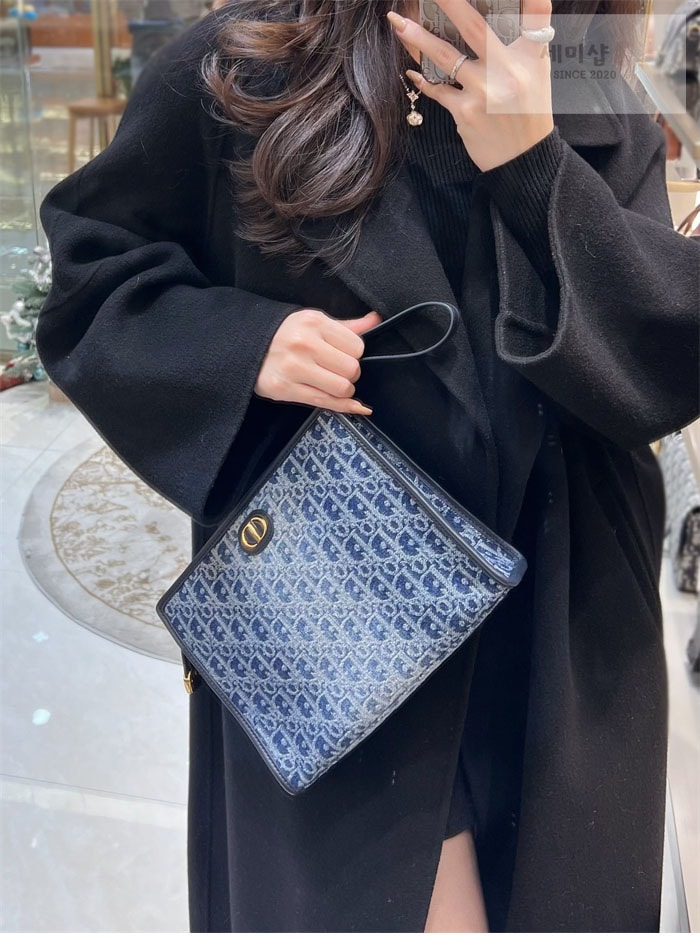D I O R 디올 30 몽테인 파우치 클러치 데님 오블리크 Bag 3번 이미지