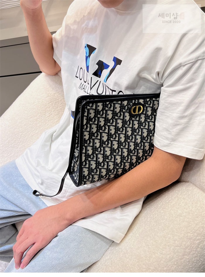 D I O R 디올 30 몽테인 파우치 클러치 오블리크 자카드 Bag 15번 이미지