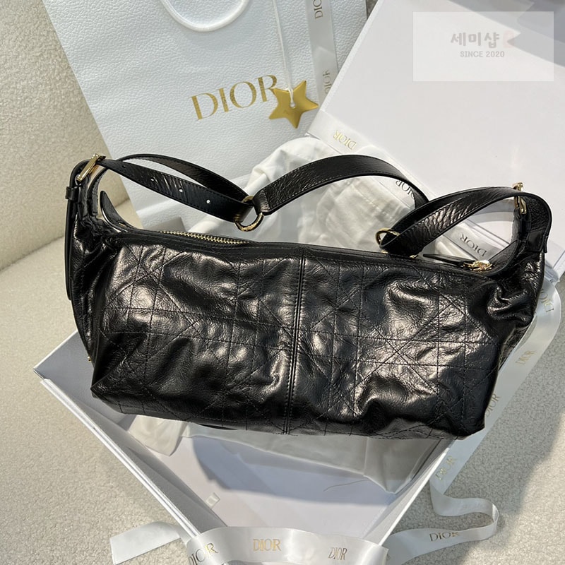 D I O R 디올 D-Journey 디저니 미디엄 백 블랙 매크로 까나쥬 Bag 1번 이미지