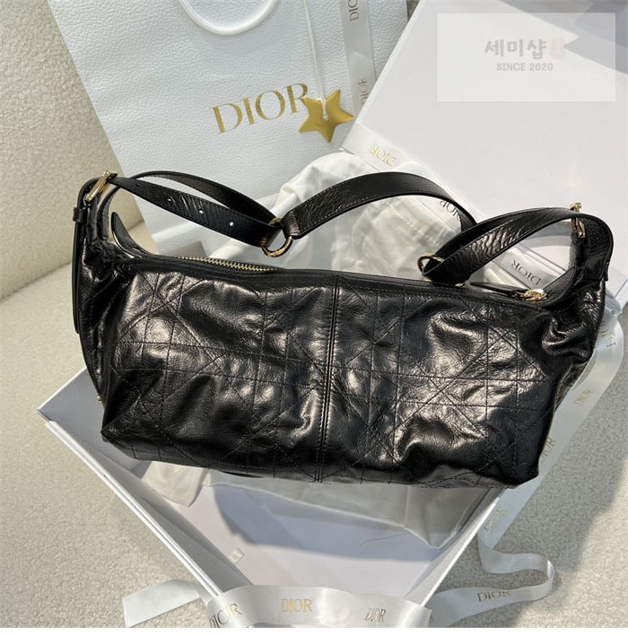 D I O R 디올 D-Journey 디저니 미디엄 백 블랙 매크로 까나쥬 Bag 7번 이미지
