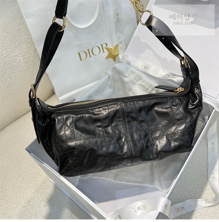 D I O R 디올 D-Journey 디저니 미디엄 백 블랙 매크로 까나쥬 Bag 10번 이미지