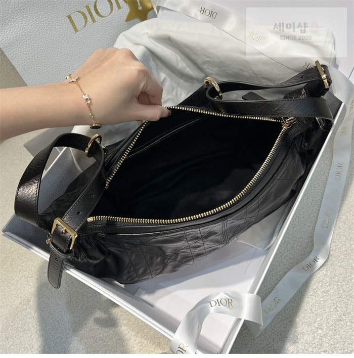 D I O R 디올 D-Journey 디저니 미디엄 백 블랙 매크로 까나쥬 Bag 12번 이미지