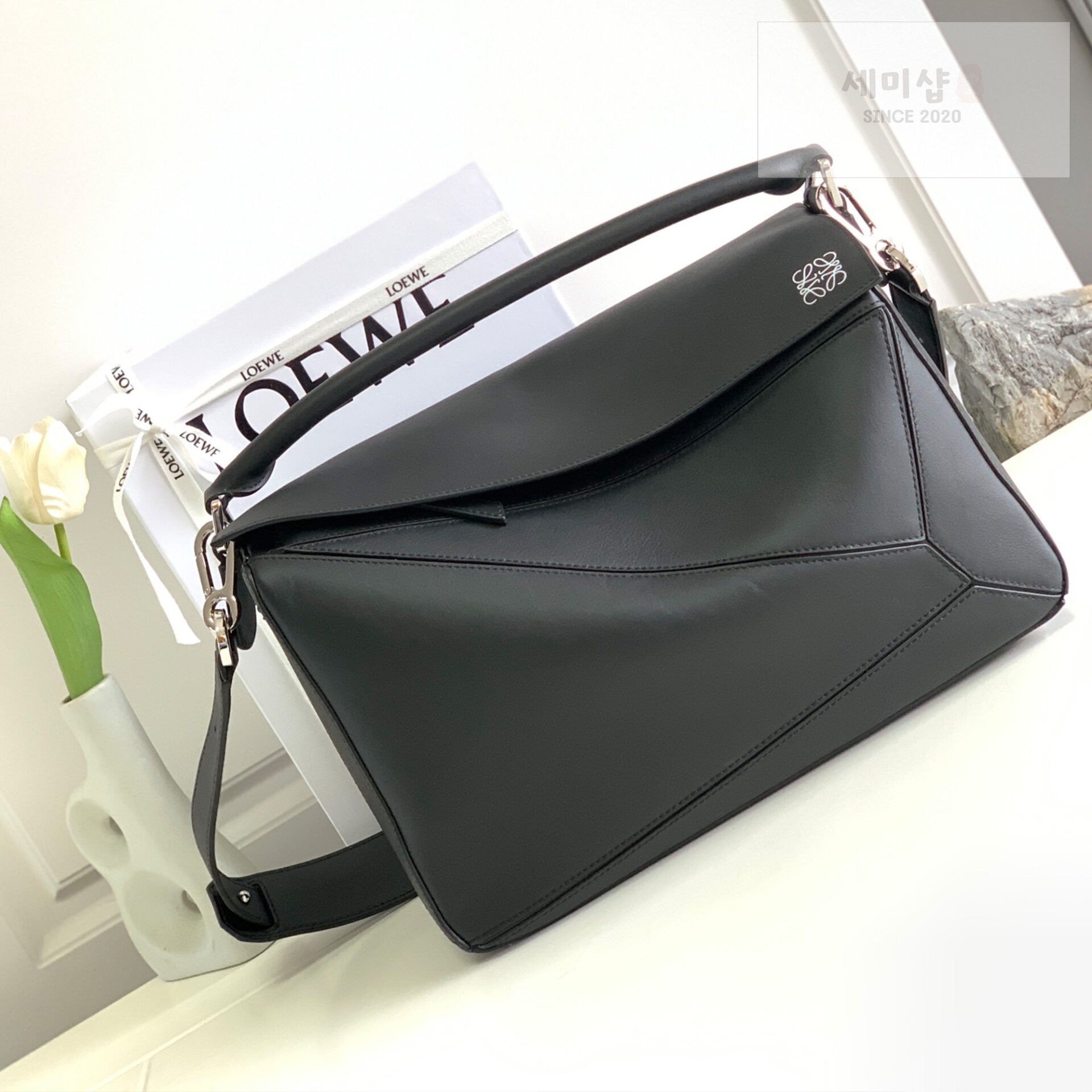 Loewe 로에베 라지 샤이니 카프스킨 퍼즐 백 35*17*24CM Bag 7번 이미지