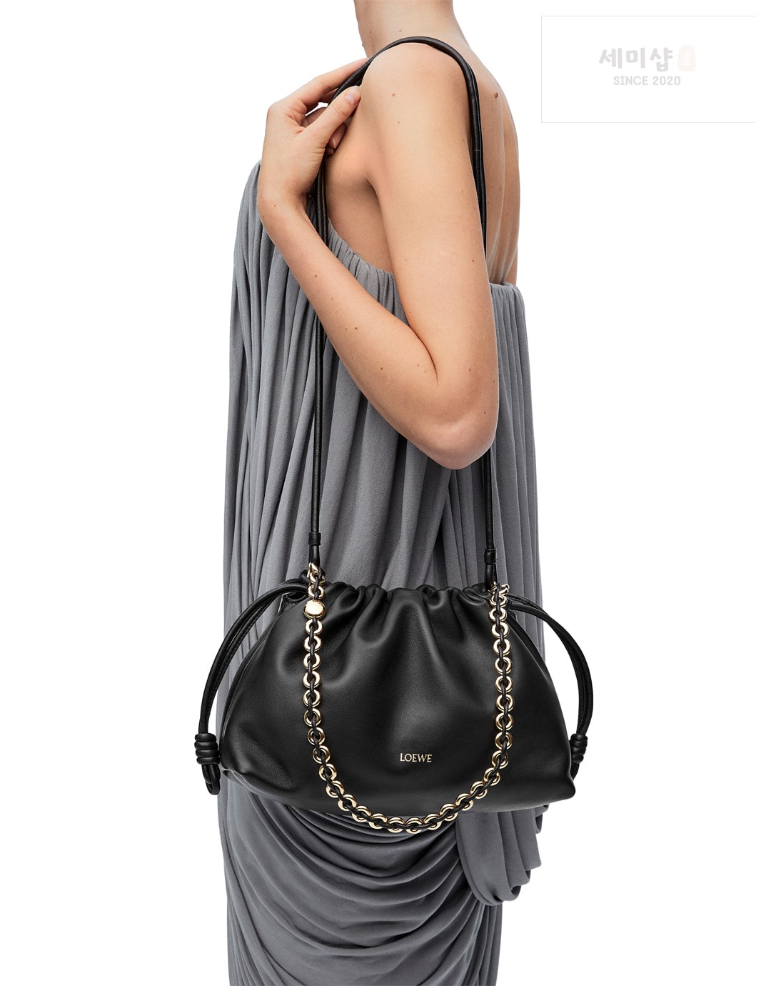 Loewe 로에베 멜로우 나파 램스킨 플라멩고 펄스 백 30*20*10.5CM Bag 1번 이미지