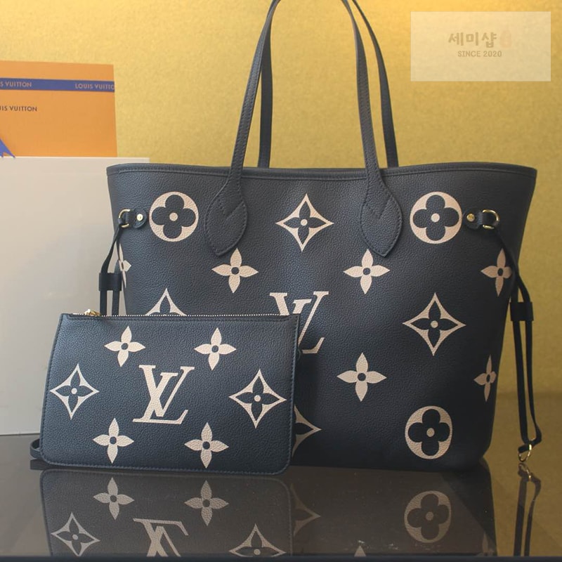 Louis Vuitton 루이비통 네버풀 MM 앙프렝뜨 모노그램 M58907 블랙 바이컬러 Bag 3번 이미지
