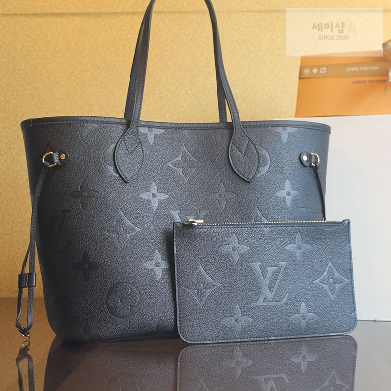 Louis Vuitton 루이비통 네버풀 MM 토트백 앙프렝트 모노그램 M45685 블랙 Bag 7번 이미지