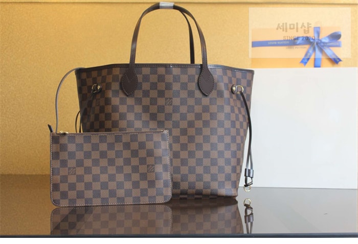 Louis Vuitton 루이비통 다미에 에벤 네버풀 MM N41357 다미에 Bag 10번 이미지