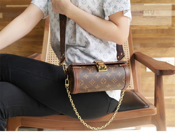 Louis Vuitton 루이비통 빠삐용 트렁크 핸드백 모노그램 캔버스 M57835 / 커스텀 철물 모노그램 Bag 6번 이미지