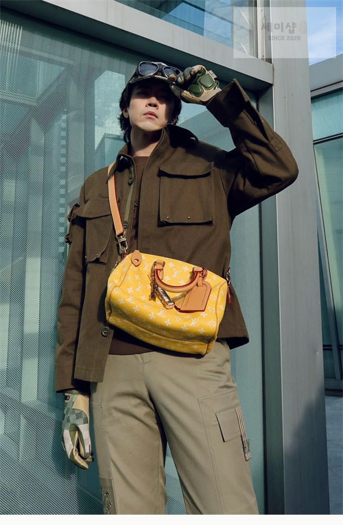 Louis Vuitton 루이비통 스피디 29 반둘리에 25 M24426 매트 옐로우 Bag 14번 이미지