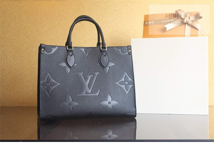 Louis Vuitton 루이비통 온더고 MM 앙프렝뜨 모노그램 M45595 블랙 Bag 4번 이미지