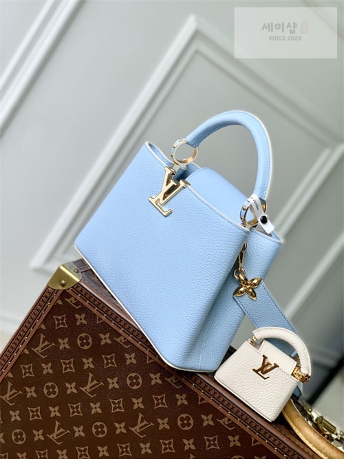 Louis Vuitton 루이비통 카퓌신 BB 토트백 M24120 블루 올림프 Bag 15번 이미지
