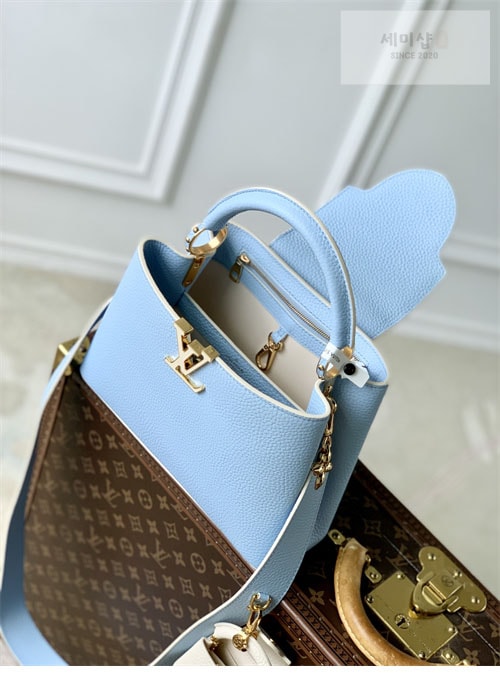 Louis Vuitton 루이비통 카퓌신 BB 토트백 M24120 블루 올림프 Bag 22번 이미지