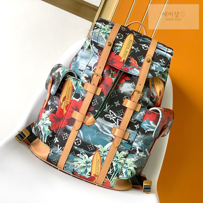 Louis Vuitton 루이비통 크리스토퍼 MM 모노그램 서핑 코팅 캔버스 서핑 모노그램 Bag 4번 이미지