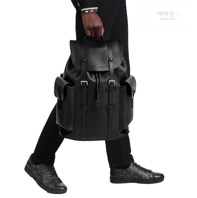 Louis Vuitton 루이비통 크리스토퍼 MM 에피 블랙 M24326 에피 Bag 10번 이미지